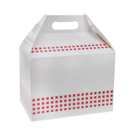 Pactiv Barns and Boxes, Barn Box with Handle, 9 x 5 x 4.5, Basketweave, PK150 PK DBRNL